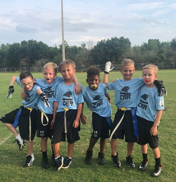 Youth flag football team